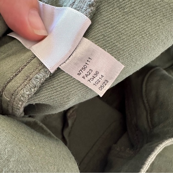 Loft Jeans Womens 27 4 High Rise Wide Leg Green Cargo Utility Pockets - Picture 4 of 8